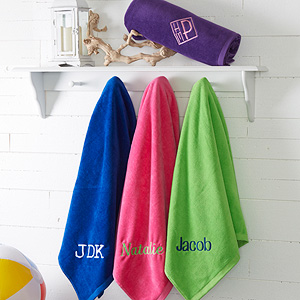 Colorful Embroidered Beach Towels