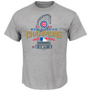 Chicago Cubs Majestic 2016 World Series Champions Locker Room T-Shirt - Gray