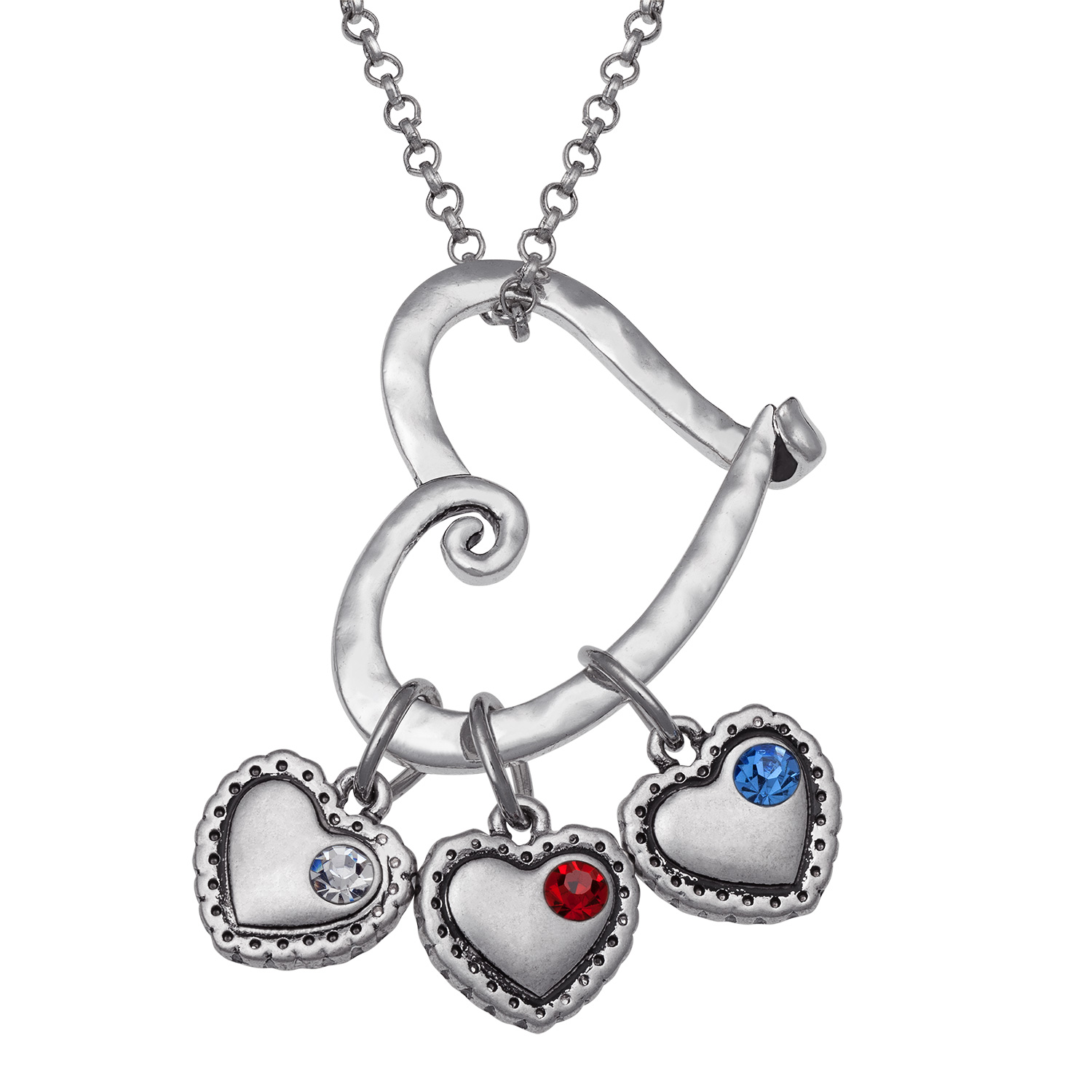 Sandra Magsamen Birthstone Heart Slider Necklace