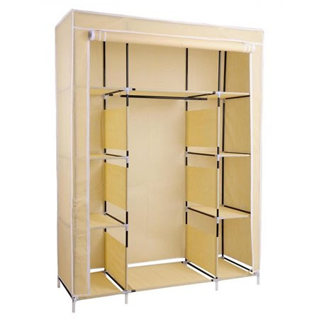 50" Portable Closet Storage Organizer Clothes Wardrobe Rack