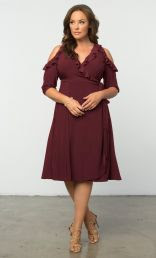 Barcelona Wrap Dress, Raspberry Cooler (Women's Plus Size)