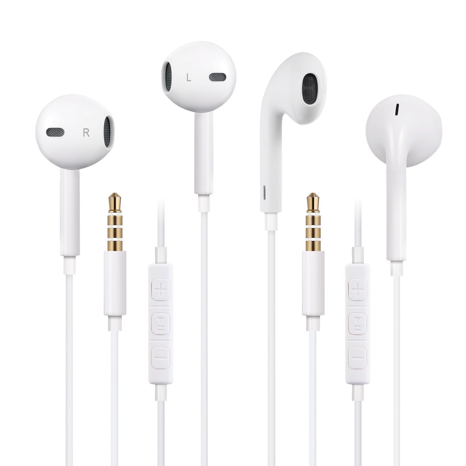 Vicartor Earphones 2Pack Earbuds/Headphones/Headsets with Remote Control and Mic Fully Compatible with iPhone