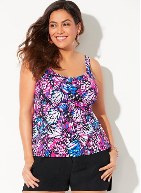 PARADISE FLARED TANKINI WITH CARGO SHORT