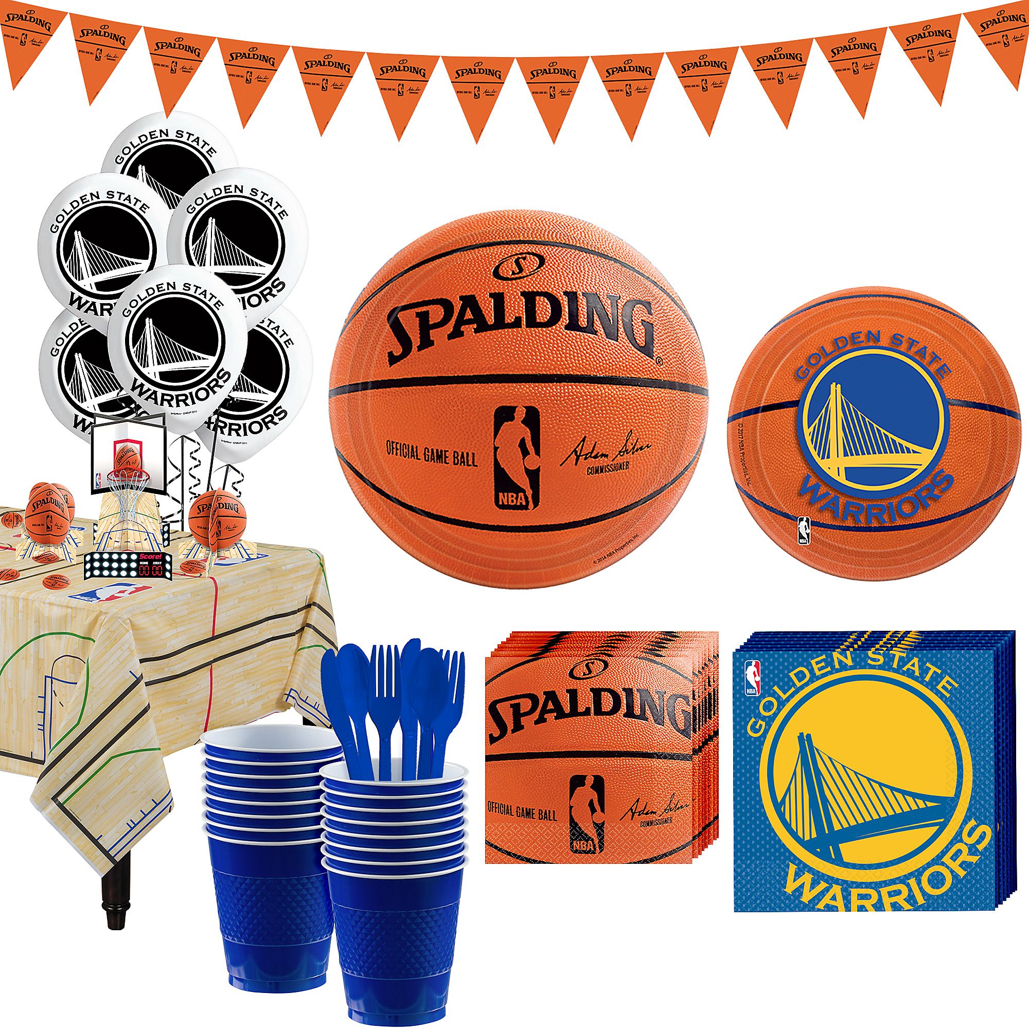 PARTY CITY SUPER NBA PARTY KIT AND SUPPLIES FOR 16 GUESTS