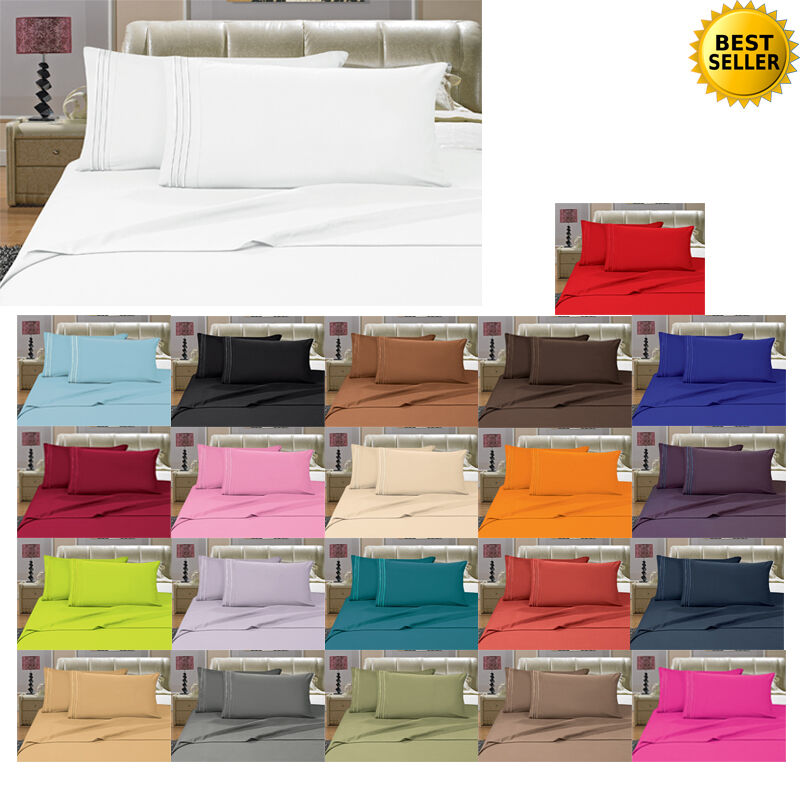 Luxury Egyptian Comfort 1800 Count 4 Piece Deep Pocket Bed Sheet Set