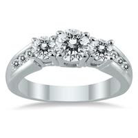 Diamond Three Stone Ring