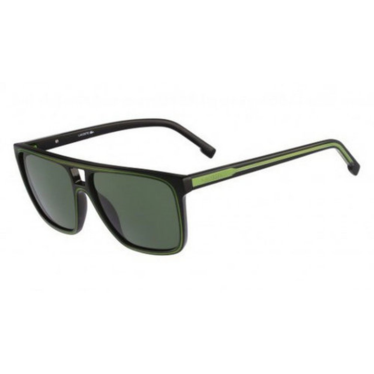 Lacoste L743S-001 Men's Black Aviator Plastic Sunglasses