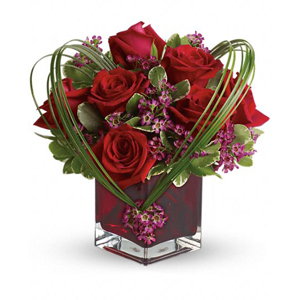 Thoughts Bouquet with Red Roses