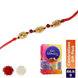 1FANCY RAKHI WITH 1CADBURY GIFT PACK