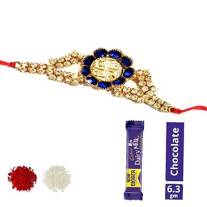 1RAKHI WITH 1CADBURY DAIRY MILK6GM