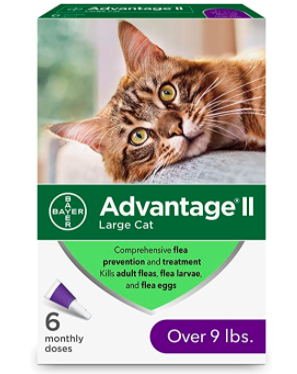 Advantage II 6-Dose Large Cat Flea Prevention, Flea Prevention for Cats
