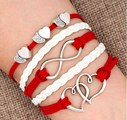 Leather Wrap Girls Wristband Bracelets