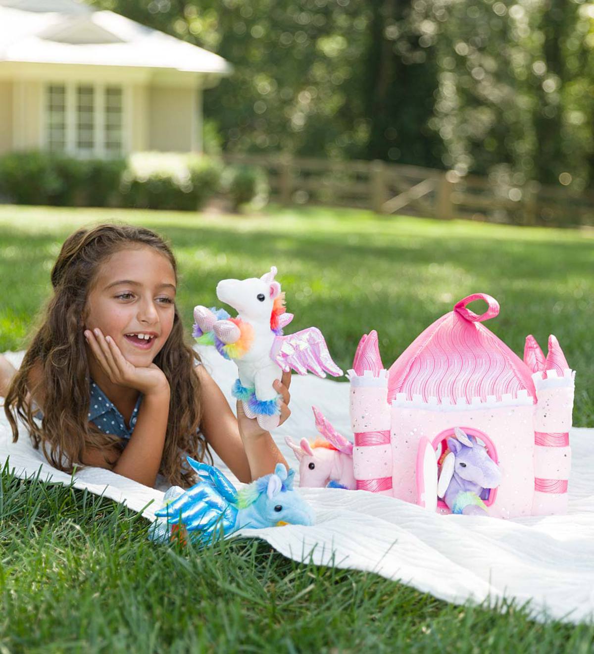 Plush Unicorn Portable Play Set