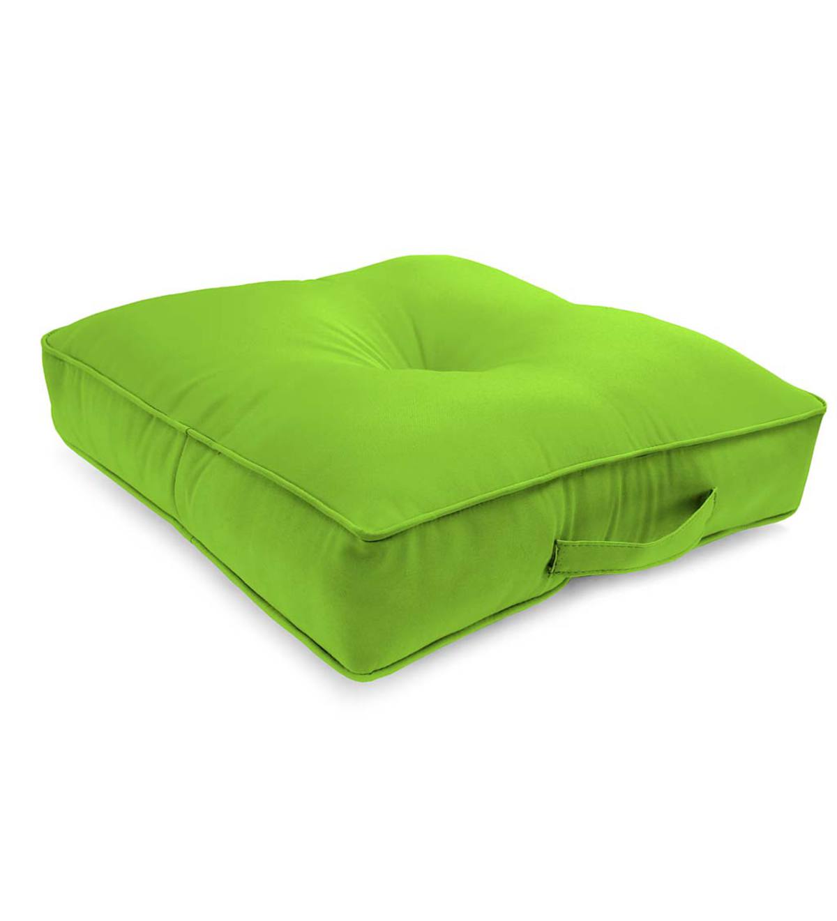 Polyester Classic Tufted Floor Cushion With Handle
