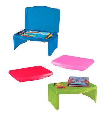 Portable Folding Lap Desk With Storage Activity Tray - Blue