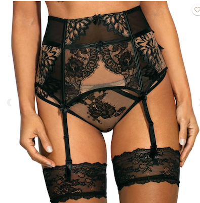 Sheer Mesh Garter Belt Axami Seductive Woman