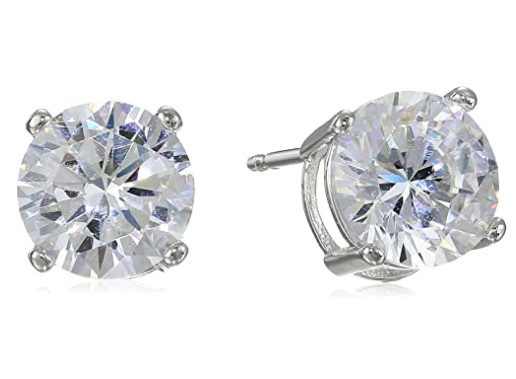 Sterling Silver Cubic Zirconia Stud Earrings