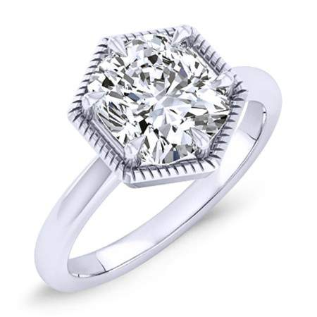 0.5CT CUSHION DIAMOND ENGAGEMENT RING F SI (CLARITY ENHANCED)