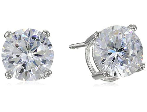 Sterling Silver Cubic Zirconia Stud Earrings