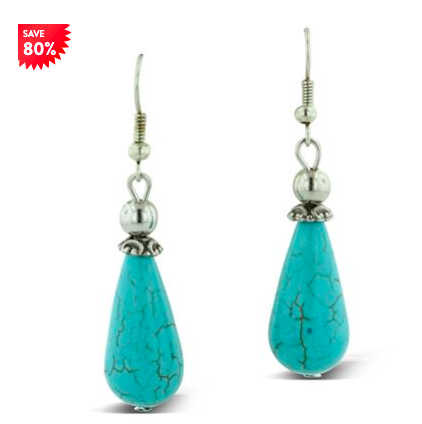 TURQUOISE TEARDROP EARRINGS