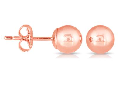 10K ROSE GOLD 5MM BALL STUD EARRINGS