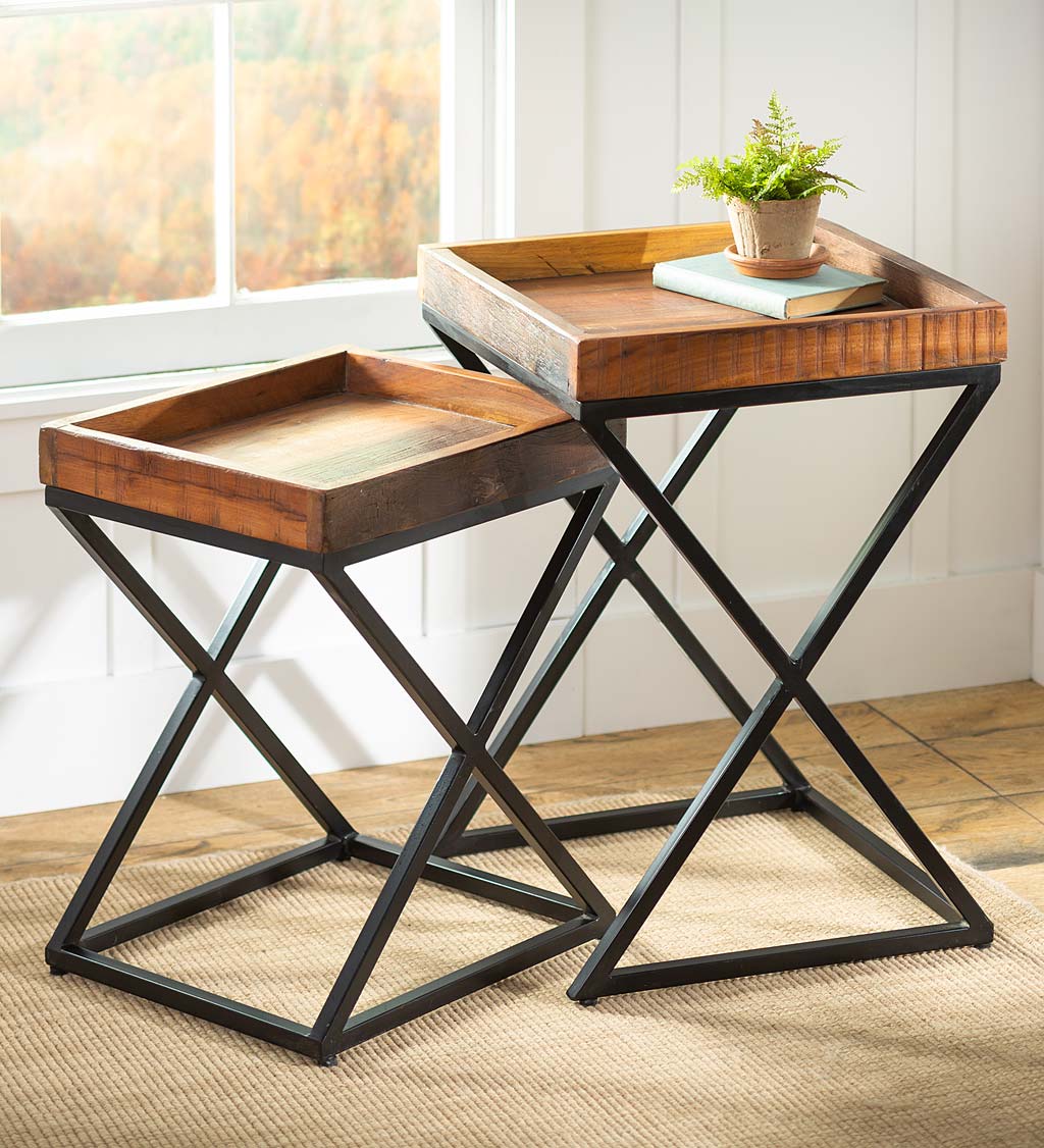 Allegheny Reclaimed Wood Nesting Tables, Set of Two