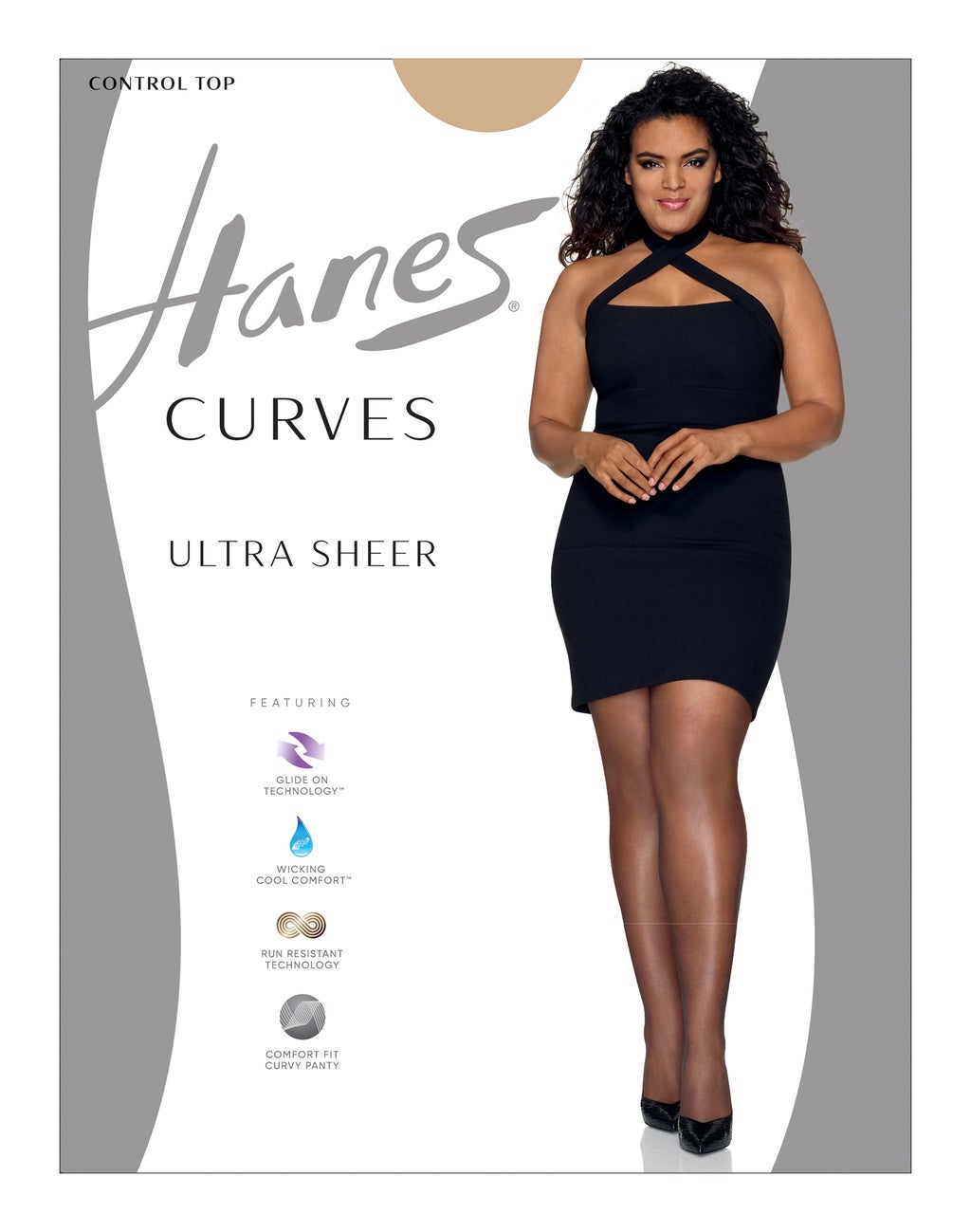 Hanes Curves Ultra Sheer Control Top Legwear $12.00