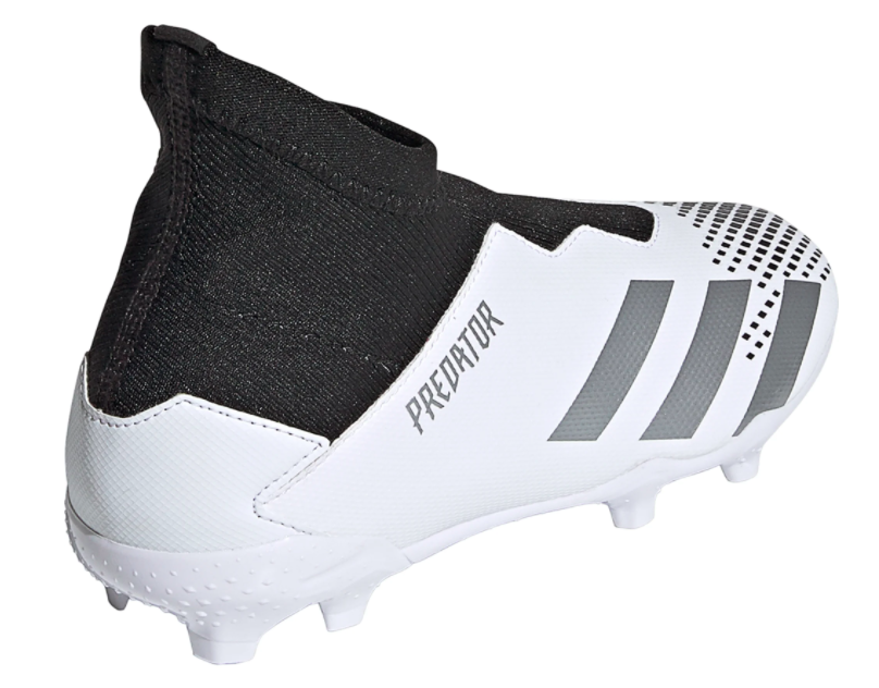 adidas Predator 20.3 Laceless FG Junior Soccer Cleat - Black/White/Grey Item # A1042649