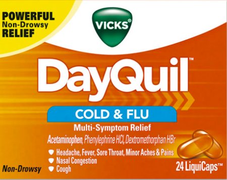 DayQuil Cold & Flu LiquiCaps, 24 Per Pack