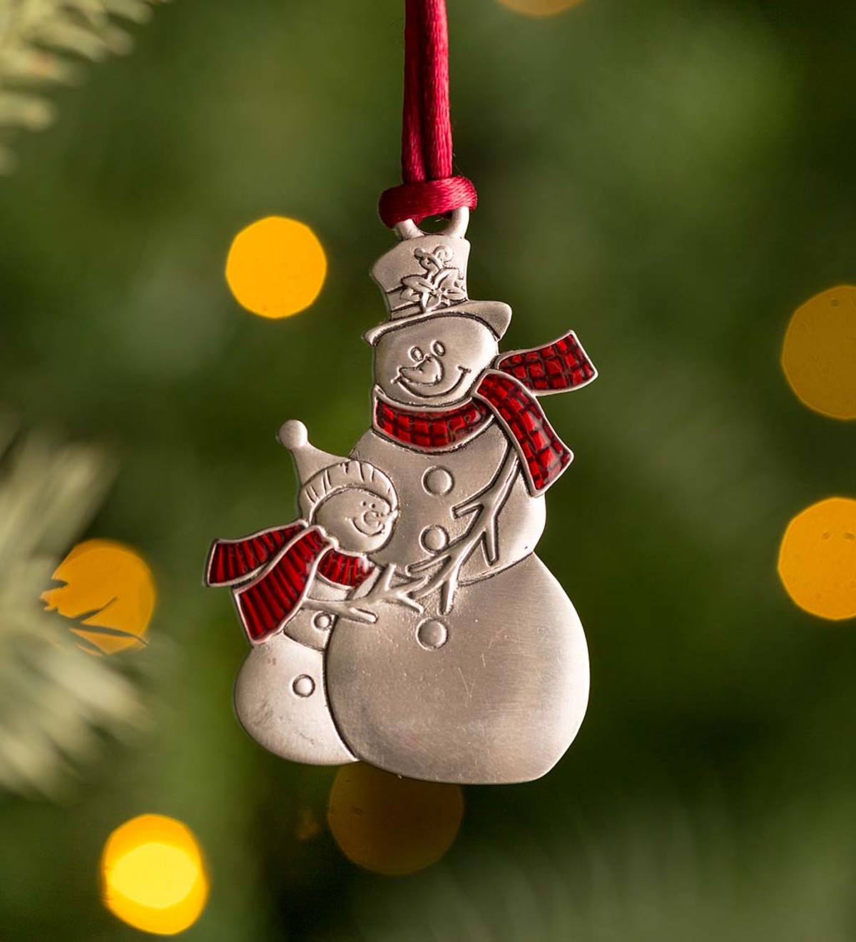 Solid Pewter Christmas Tree Ornament - Joy