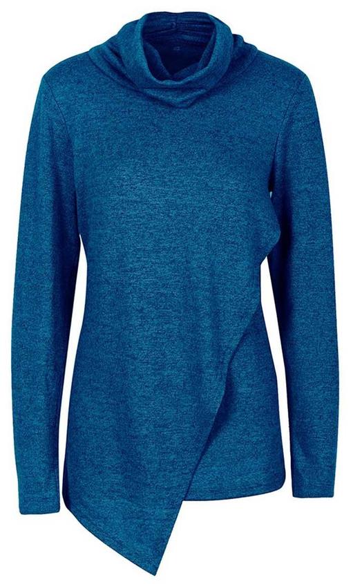 Round Neck Fall Sweater-Blue
