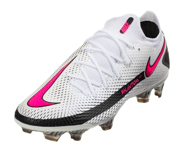 Nike Phantom GT Elite FG Firm Ground Soccer Cleat - White/Pink Blast/Black