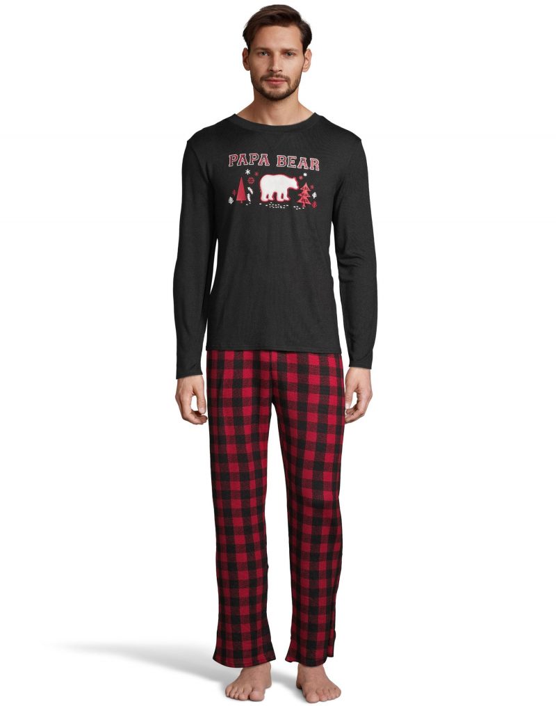 Dearfoams Men's Papa Bear PJ Set