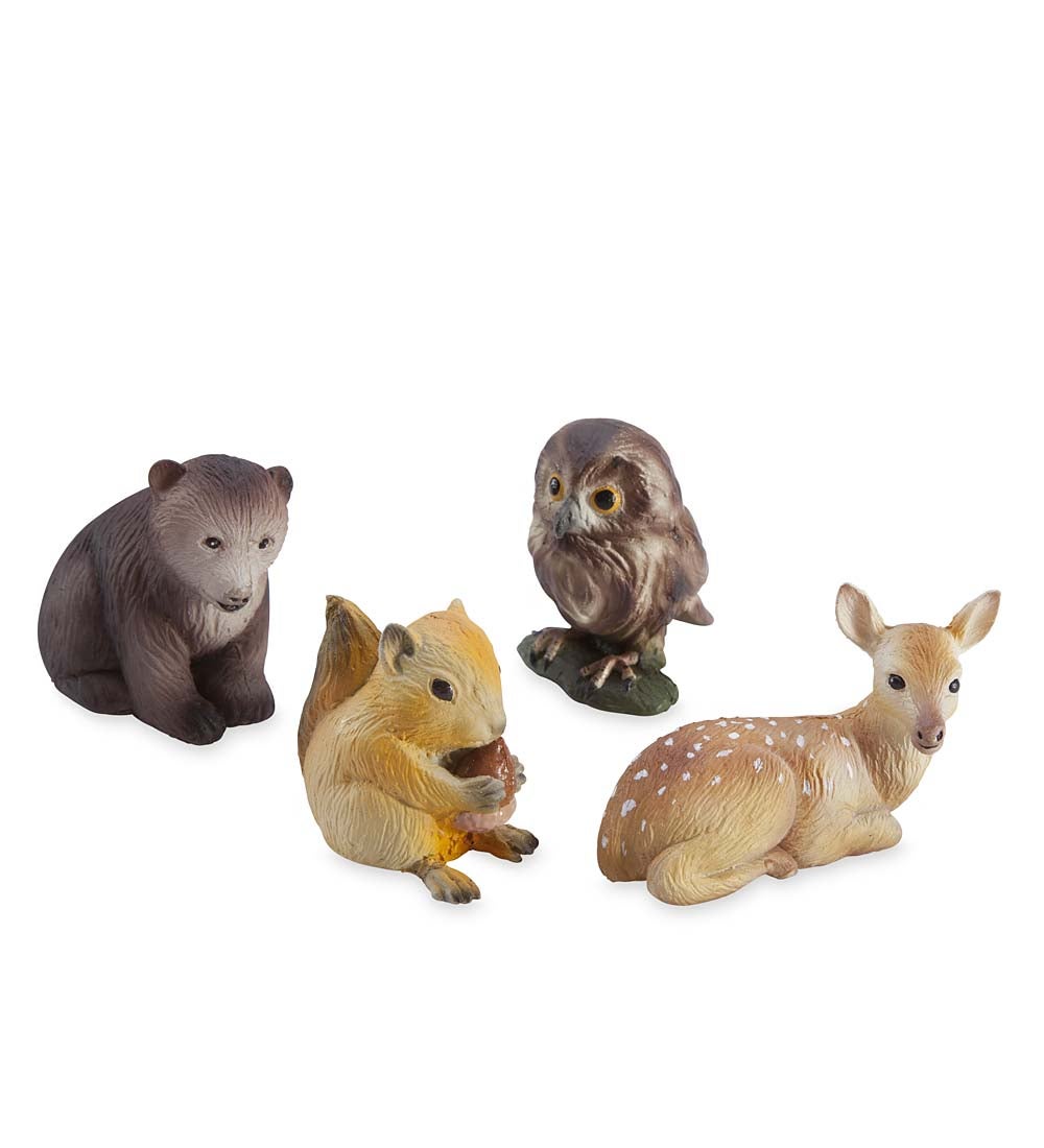 Set of 4 Woodland Baby Animal Collection