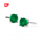 EMERALD STUD EARRINGS 92% OFF