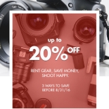 BorrowLenses Coupons – 20% Off Summer Sale