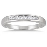 1/10 Carat Diamond Channel Band in Sterling Silver – $29 + Free Shipping