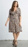Essential Wrap Dress, Pink Safari Print (Women’s Plus Size) $88.00