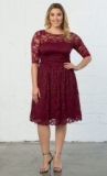 Luna Lace Dress, Rose Wine (Womens Plus Size) $148.00