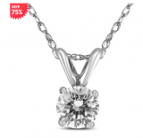 Diamond Solitaire Pendant 75% Off