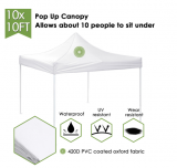 Pop Up Canopy for 10 People $68.99 (Was $215.99) Shipped