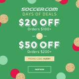 $20 – $50 Off on Soccer Gears & Accessories, Gift for Soccer Fans